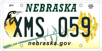 NE license plate XMS059