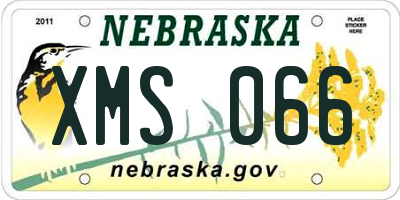 NE license plate XMS066