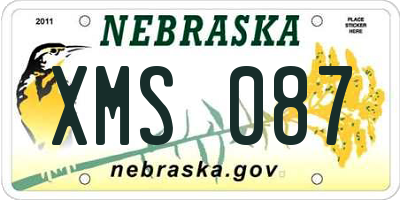 NE license plate XMS087