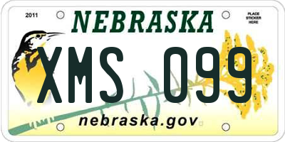 NE license plate XMS099