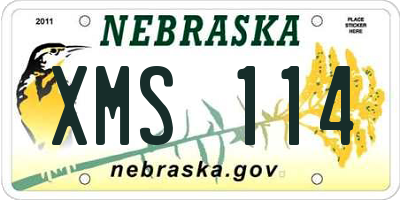 NE license plate XMS114