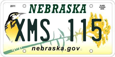 NE license plate XMS115