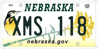 NE license plate XMS118