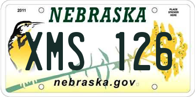 NE license plate XMS126