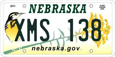 NE license plate XMS138
