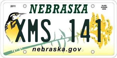 NE license plate XMS141