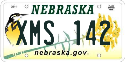 NE license plate XMS142