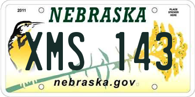 NE license plate XMS143