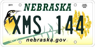 NE license plate XMS144