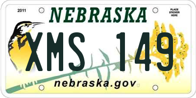 NE license plate XMS149
