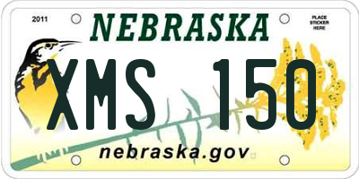 NE license plate XMS150