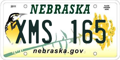 NE license plate XMS165