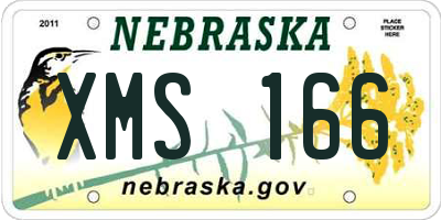 NE license plate XMS166
