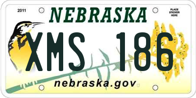 NE license plate XMS186