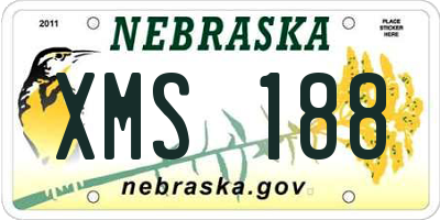 NE license plate XMS188