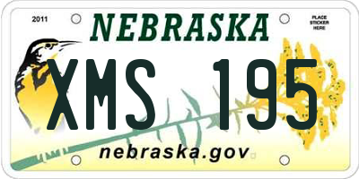 NE license plate XMS195