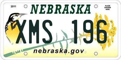 NE license plate XMS196