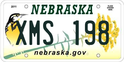 NE license plate XMS198