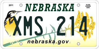 NE license plate XMS214