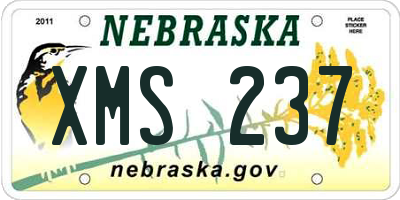 NE license plate XMS237