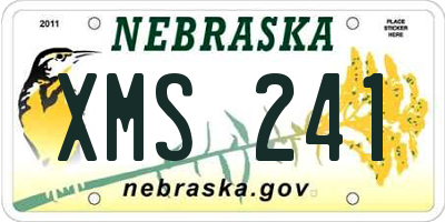 NE license plate XMS241