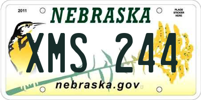 NE license plate XMS244