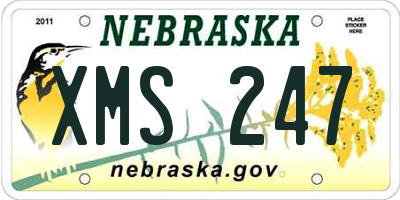 NE license plate XMS247