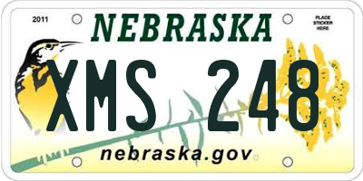NE license plate XMS248