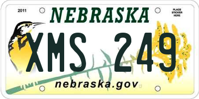 NE license plate XMS249