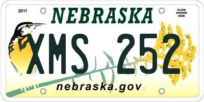 NE license plate XMS252
