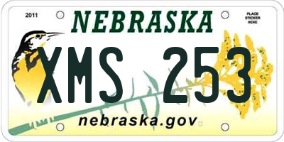 NE license plate XMS253