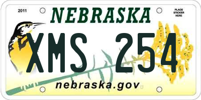 NE license plate XMS254