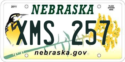 NE license plate XMS257