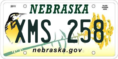 NE license plate XMS258