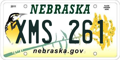 NE license plate XMS261