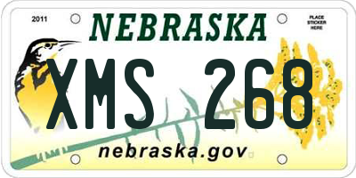 NE license plate XMS268