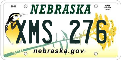 NE license plate XMS276