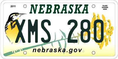 NE license plate XMS280