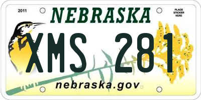 NE license plate XMS281