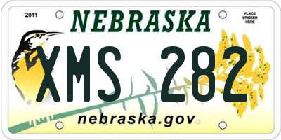 NE license plate XMS282