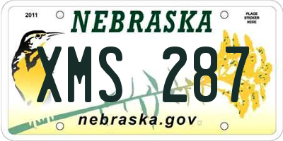 NE license plate XMS287