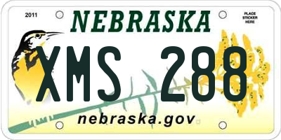 NE license plate XMS288