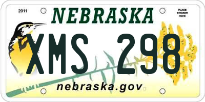 NE license plate XMS298