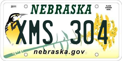 NE license plate XMS304