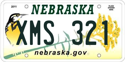 NE license plate XMS321