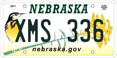 NE license plate XMS336