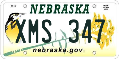 NE license plate XMS347
