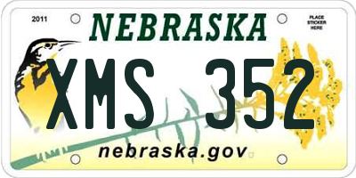 NE license plate XMS352
