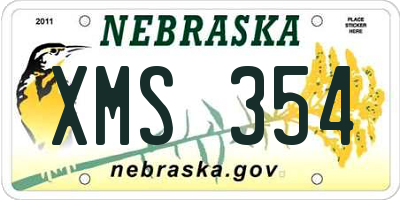 NE license plate XMS354