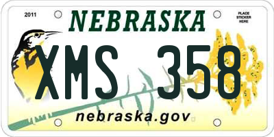 NE license plate XMS358